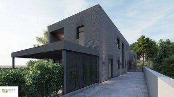 Stavebné pozemky s projektom 2 samostatných RD v obci Baška- - 4