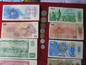 ZOSTAVA STARÝCH ČESKOSLOVENSKÝCH_BANKOVIEK a MINCÍ - 4