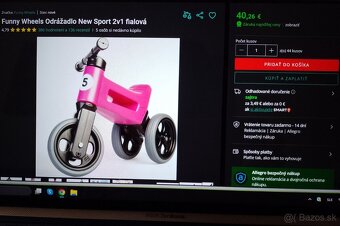 Kvalitné ružové odrážadlo /+ 5 hračkiek zadarmo - 4