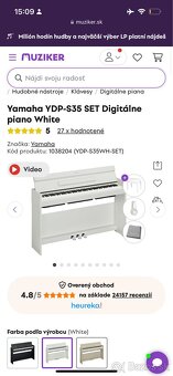 NA PREDAJ-Yamaha YDP-S35 White Digitálne piano - 4