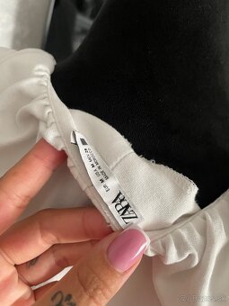 Zara dámske biele šaty M - 4