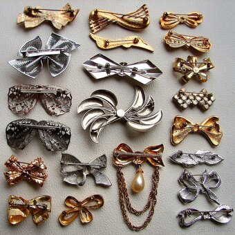 Starožitné a retro brošne - mašle - 4