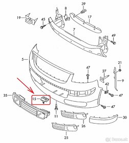 Vymedzovacie medzikusy nárazníka predného nárazníka VW T5 - 4