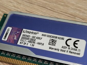 RAM Kingston blu. DDR3 2x 4GB 1333 MHz, CL9 - 4