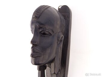 Africká Ebenová Busta - Maasai Bojovník - 4