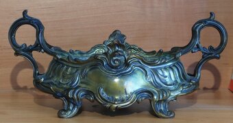 Starožitná bronzová žardiniéra - 4