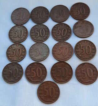 50 halierov mix ročníky 17ks - 4