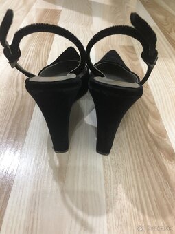 PRADA čierne zamatové topánky, veľ. 37,5 - 4