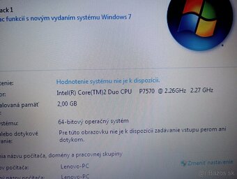 predám LENOVO THINKPAD SL500C , WINDOWS 7 - 4