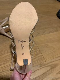 Spolocenske sandale 10cm opatok vel. 38 - 4
