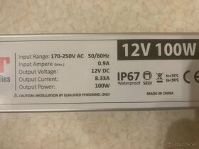 Predam napájací zdroj pre LED | 12V | 100W | 8,33A | IP67 - 4