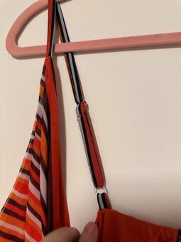 Nové šaty zavinovacie Bonprix oranžovo-hnedé pásikavé - 4