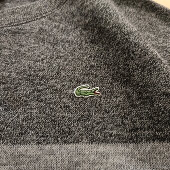 Vintage Lacoste sivý vlnený sveter vlna wool L - 4