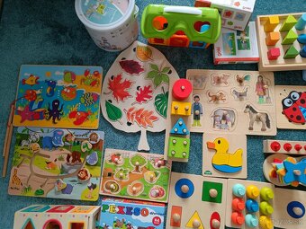 Montessori drevené edukačné hračky - cely set ci po kusoch - 4