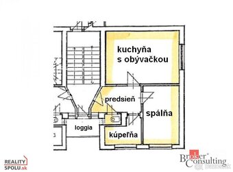 Zrekonštruovaný 2 izbový tehlový byt vo výbornej lokalite, B - 4