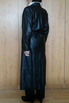 Luxusný kožený kabát v. 42/44 /+ 4 oblečenia zadarmo: modré - 4