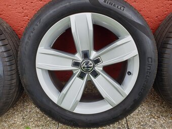 Alu disky VW 5x112 R17 + Letné pneu 215/55 R17 - 4