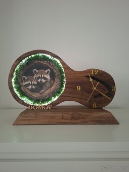 Hodiny z orechového dreva - 4