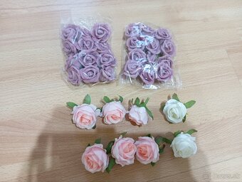 Kvety na svadobnú výzdobu a stuhy na výzdobu auta - 4