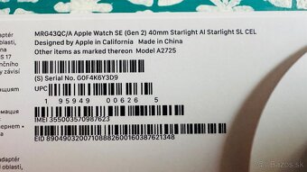 Apple Watch SE GPS+Cellular (2.gen) 40mm hviezdna biela - 4