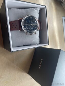 Timex Marlin Chronograph Tachymeter 40mm s koženným náramkom - 4