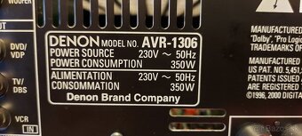 Predám Receiver Denon AVR-1306 - 4