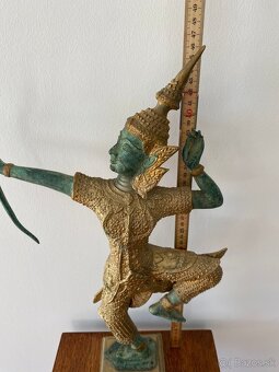 THAJSKÁ BRONZOVÁ SOCHA KRÁĽ RAMA 46cm - 4
