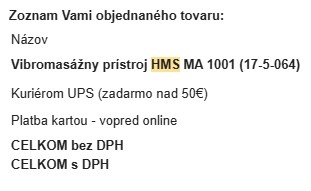 HMS MA 1001 - Vibračný pás (kúpený 11/2024) - 4