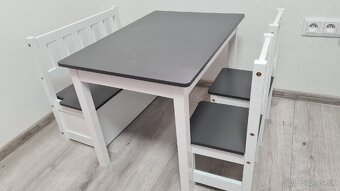 Detský stolík so stoličkami a lavicou s úložným priestorom - 4