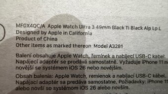 Predám Apple Watch Ultra 3 - 4