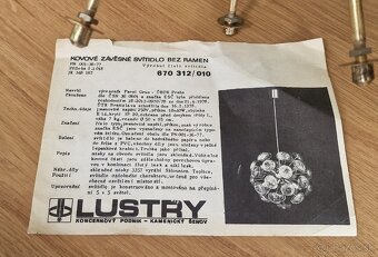 Retro luster Pampelíška Kamenický Šenov - 4