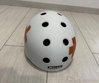 Detska cyklisticka prilba Melon Plastered White - 4