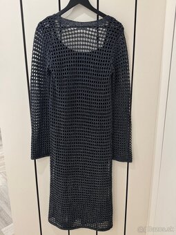 Reserved strieborné čierne sivé šaty - 4