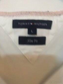 TOMMY HILFIGER originál white damsme tricko L - 4