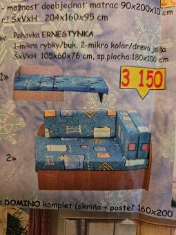 Roztahovacia pohovka s uloznym priestorom 105x60x75 cm - 4