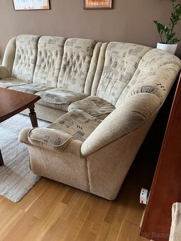 Predám sedaciu súpravu s rozkladom a taburetkou - 4