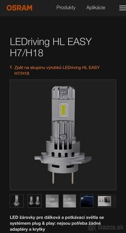 Osram LEDriving HL H7 - nové, nepouźívané, originál produkt - 4
