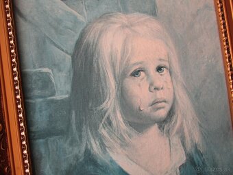 Obraz - Plačúce dievča Bragolin s krásnym rámom - 4