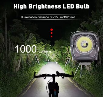 Led svetlo 1000 lumen na bicykel - 4
