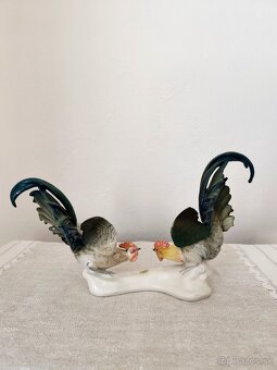 Ens Volkstedt vtáčiky kohúti porcelánová soška 30 cm - 4