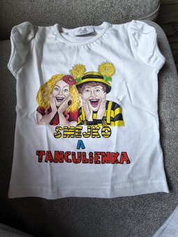 Dve ručne maľované tričká smejko a tanculienka - 4