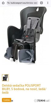 Detska sedacka na bicykel polisport na nosic - 4