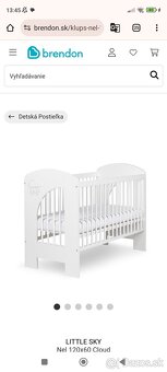 Detská postieľka s matracom biela Nová - 4