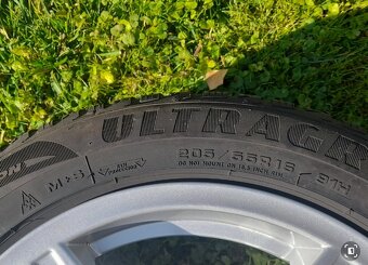 Predám 4 hliníkové disky so zimnými pneumatikami 205/55 R16 - 4