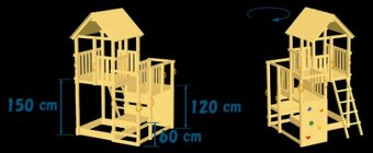 Detsky zahradny domcek Blue Rabbit 2.0 Penthouse - 4