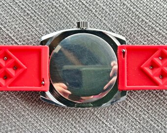 Československé Retro Vintage Mechanické hodinky PRIM Modré - 4