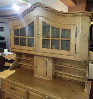 Pribornik, masív, v 210, s 150, h 60 cm, dvacdiely, bazar - 4
