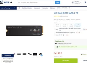 1/ 2TB WD Black SN770 (PCIe 4.0 4x NVMe) zaruka 11/ 2028. - 4
