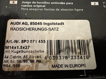 Bezpečnostne šróby na auto Audi - 4