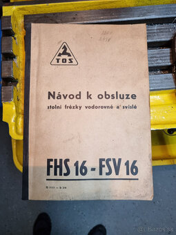 Horizontálna fréza TOS FHS 16 - 4